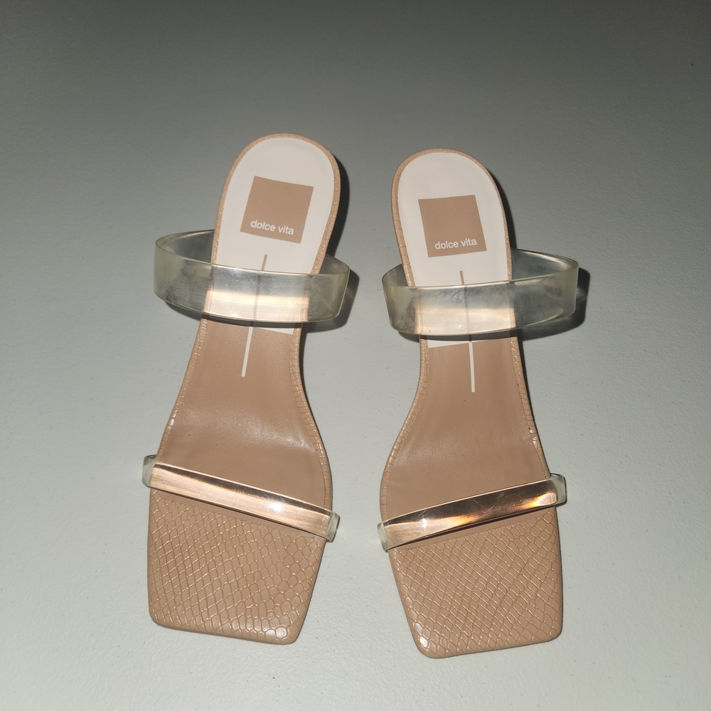 ‼️MAKE AN OFFER‼️Dolce Vita Women's Nude Clear Strap Heels Size 7.‼️MAKE AN OFFE